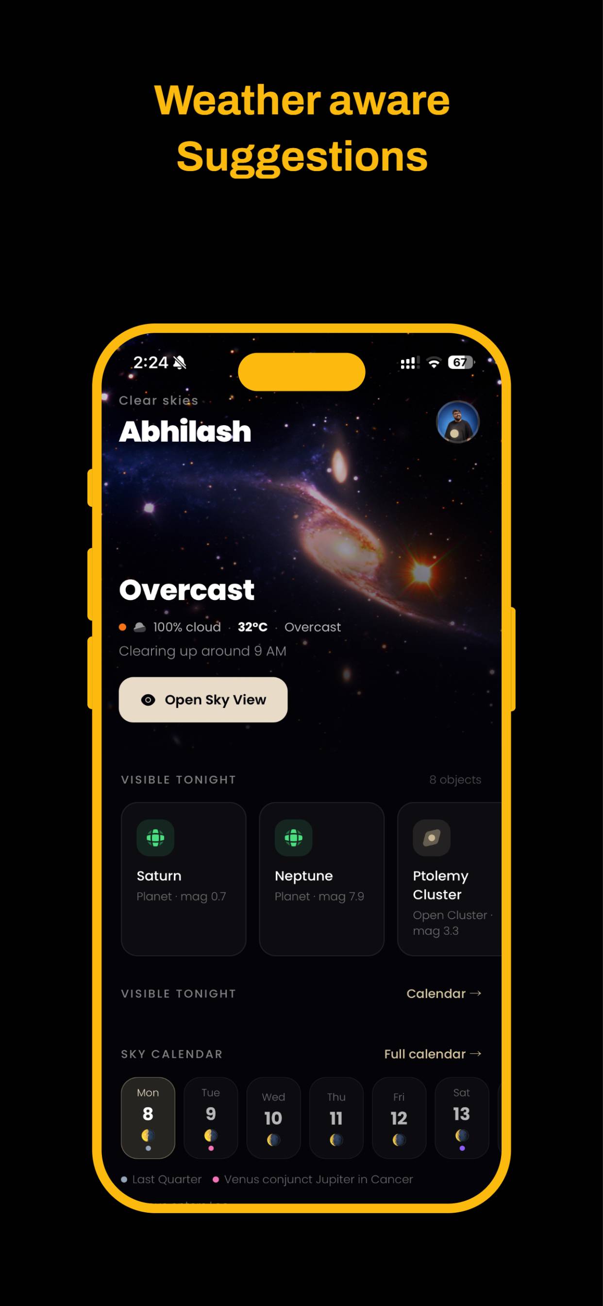 Pie Matrix / SkyWatch product screen 1